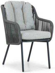 Tuinstoel Aluminium/rope Grijs-antraciet Santika Nanda