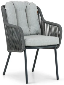 Tuinstoel Aluminium/rope Grijs-antraciet Santika Nanda