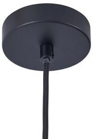 Moderne hanglamp zwart met gouden binnenkant - Loes