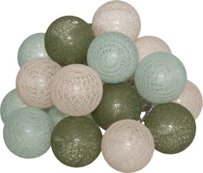 Atmosphera lichtslinger - 20 Verlichte Balletjes diameter 6 cm - Multi Kleuren Mix - L435 cm