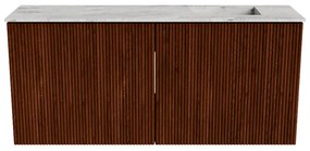 Mondiaz Joya DLux 90cm toiletmeubel ruby met wastafel faye rechts zonder kraangat glace