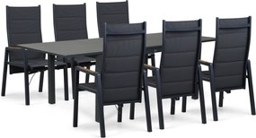 Tuinset 6 personen 160 cm Aluminium Grijs Lifestyle Garden Furniture Essence/Arvento