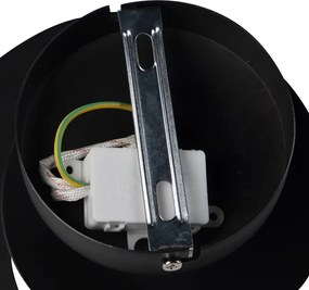 Moderne plafondlamp met zwarte spiraal kap - Scroll