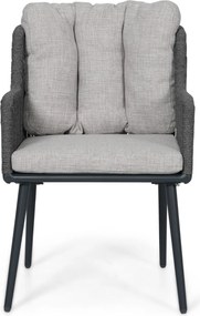 Tuinset 6 personen 220 cm Rope Grijs Lifestyle Garden Furniture Tivoli/Tavano