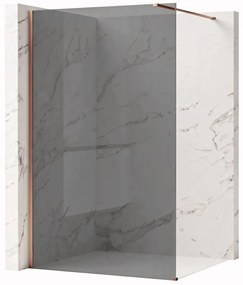 Walk-in douchewand Rea Flexi Grey / Brush Copper 90