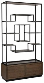 Richmond Interiors Bonvoy Open Vakken Kast Asymmetrisch Bruin Eiken - 120x40x222cm.