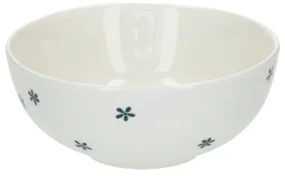 Kom met bloemetjes, organisch, porselein,Ø 12 cm