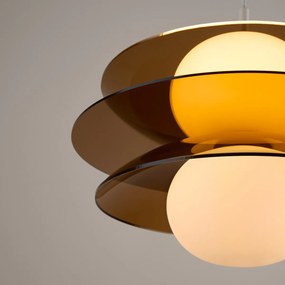 Hanglamp van plexiglas en opalineglas, Okara
