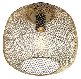 Moderne zwart met gouden plafondlamp - Bliss Mesh Modern E27 Draadlamp bol / globe / rond Binnenverlichting Lamp