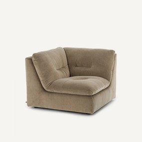 Modulaire 90° hoek in stonewashed fluweel, GIULIANO