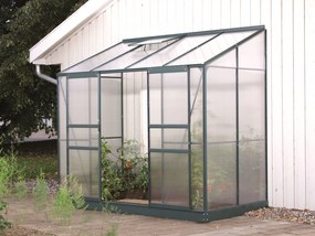 Vitavia Ida muurserre - 3,3m² - met 4 mm polycarbonaat - Donkergroen