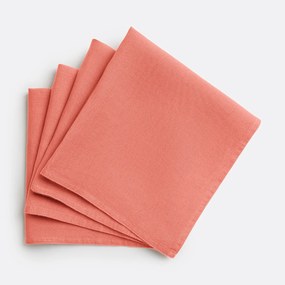 Set van 4 servetten van gewassen linnen Victorine