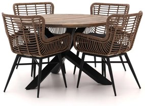 Diningset Intenso | 4 personen | Tuinset wicker (vlechtwerk) | 5-delig | Kees Smit Tuinmeubelen