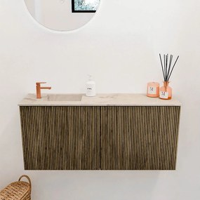 Mondiaz Joya DLux 90cm toiletmeubel dusk met wastafel faye links 1 kraangat frappe