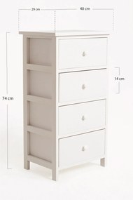 Hulpmeubilair Lotuc Wit, breed, 4 laden