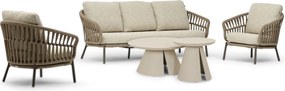 Stoel en Bank Loungeset 5 personen Rope Zand/Beige Coco Elara/Cayora