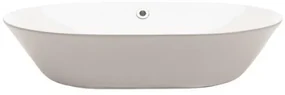 Crosswater Navarre opbouw waskom rond 59x42x14cm met overloop gat porselein wit CT4038SCW