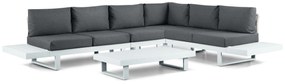 Hoek loungeset 6 personen Aluminium Wit Lifestyle Garden Furniture Lorenzo