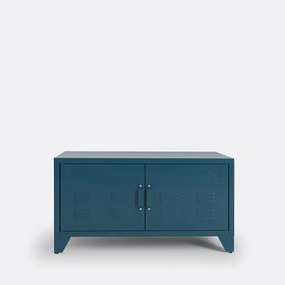 Laag meubel in metaal, 2 deuren, Hiba