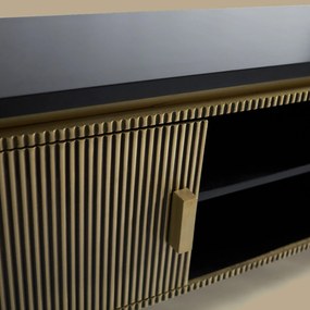 Tv-meubel Goud Met Ribbels - 160x40x60cm.