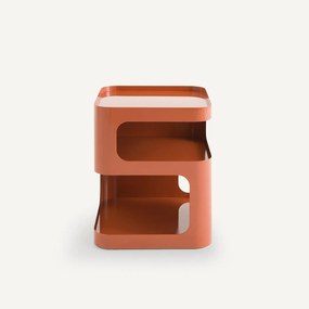 Nachtkastje van staalmetaal, 2 nissen, Sandoval