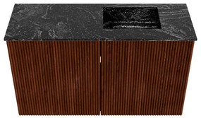 Mondiaz Joya DLux 70cm toiletmeubel ruby met wastafel faye rechts 1 kraangat lava