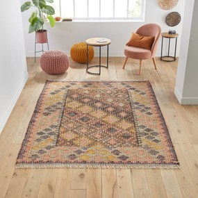 Kilim vloerkleed in jute en katoen, Serena