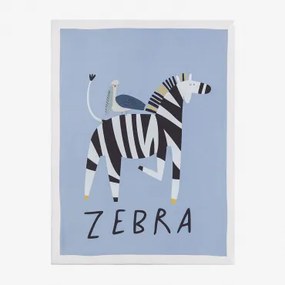 Decoratief Schilderij Gedrukt Op Canvas (30x40 Cm) Fulvio Kids Zebra - Sklum