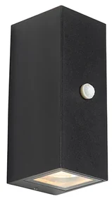 Smart buiten wandlamp zwart IP44 incl. Wifi GU10 - Femke