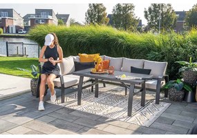 Garden Impressions Cameron lounge dining set 3-delig links - desert sand