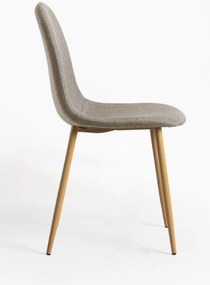 Set 4 Teok Stoffen Stoelen