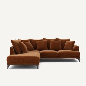 Hoekbank in chenille fluweel, ARMENTO