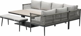 Garden Impressions Burela - Brugge lounge dining set 6-delig rechts - taupe