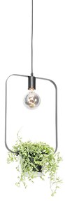 Moderne hanglamp zwart met glas rechthoekig - Roslini Modern E27 Binnenverlichting Lamp