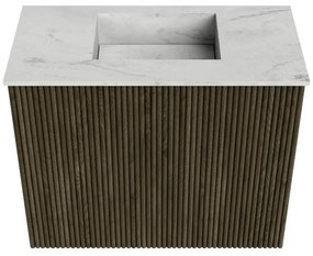 Mondiaz Joya DLux 50cm toiletmeubel shadow met wastafel faye midden zonder kraangat opalo