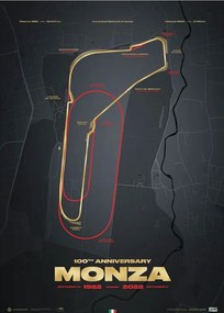 Kunstdruk Monza Circuit - Track Evolution - 100th Anniversary, Automobilist