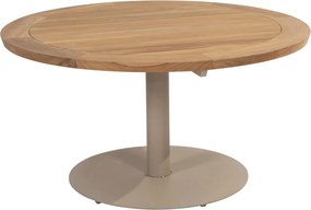 Saba low dining teak tafel 130 Ø cm met latte onderstel Taste 4SO