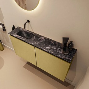 Mondiaz Ture DLux toiletmeubel 100cm oro met wastafel lava links zonder kraangat