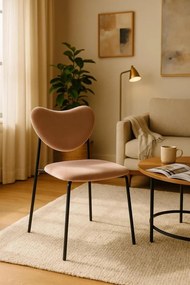 Cora stoel van zwart fluweel