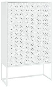 vidaXL Hoge kast 80x35x135 cm staal wit