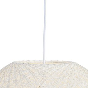 Smart hanglamp met dimmer wit 45 cm incl. Wifi A60 - Corda Landelijk / Rustiek E27 bol / globe / rond rond Binnenverlichting Lamp