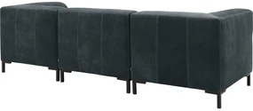 Goossens Excellent Bank Marshall zwart, leer, 1,5-zits, urban industrieel