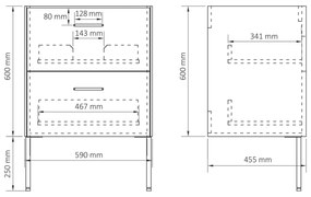 Differnz legs meubelset 60cm groen