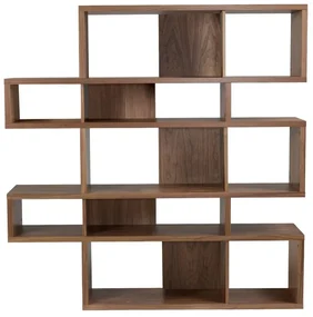TemaHome London Design Boekenkast Walnoot - 156x34x160cm.