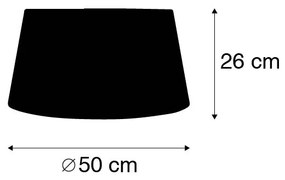 Stoffen Linnen lampenkap grijs 50/40/26 Modern rond