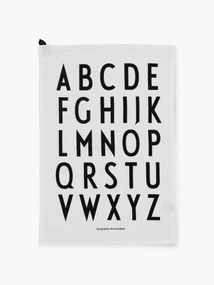 Katoenen theedoeken Classic met design letters, 2 stuks