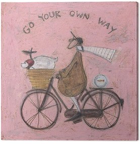 Schilderij op canvas Sam Toft - Go Your Own Way, (30 x 30 cm)