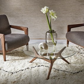 Salontafel in notenhoutø90 cm, Maricielo