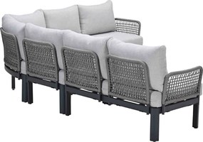 Garden Impressions Milan loungeset 5-delig - donker grijs