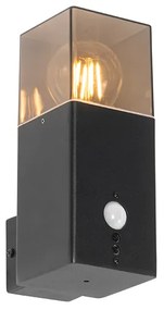 Buiten wandlamp zwart IP44 met bewegingsmelder - Denmark